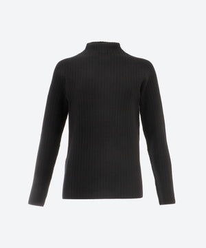 ケーブル柄ボトルネックニット