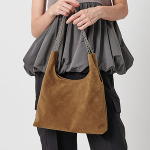 スエードライク チェーン ショルダーバッグ