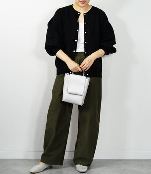 ドットボタンニットカーディガンブルゾン