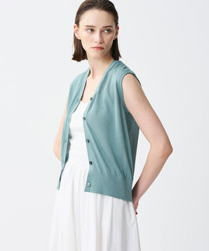 シアーニット ノースリーブベスト