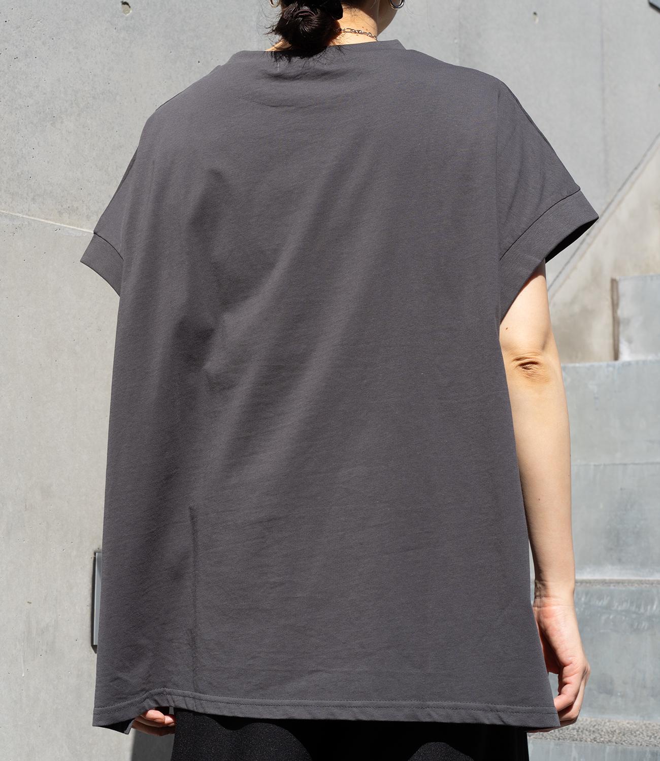 【接触冷感】フレンチスリーブチュニックカットソー