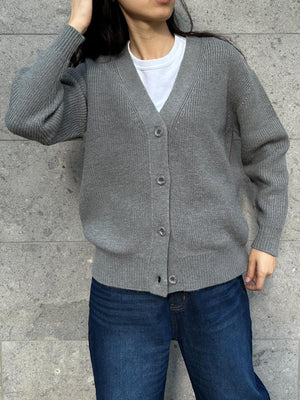 Vネックカーディガン