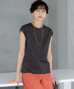 コンパクトヤーン フレンチスリーブ Tシャツ
