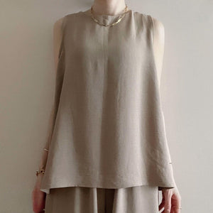 ノースリ ワイドスラックスセットアップ