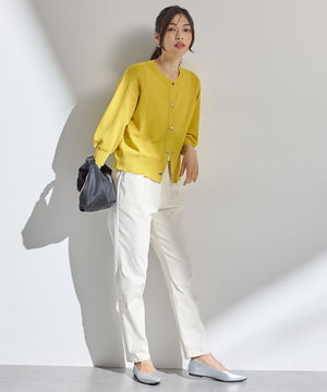 シアーニットショートカーディガン