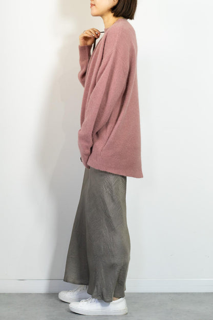 FOX混バックスリットオーバーニット