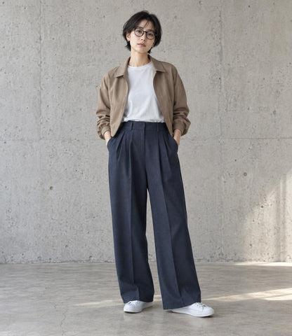 ストレートワイドパンツ