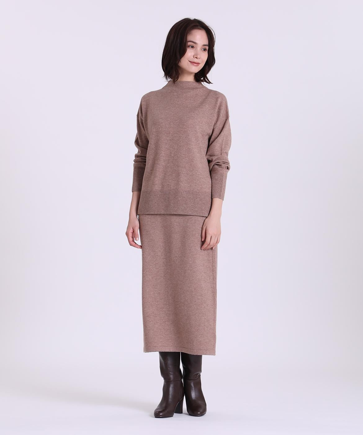 ストレートウールニットスカート