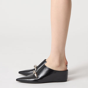 ＜SY＞ ポインテッドインヒールウェッジミュール サンダル55↑