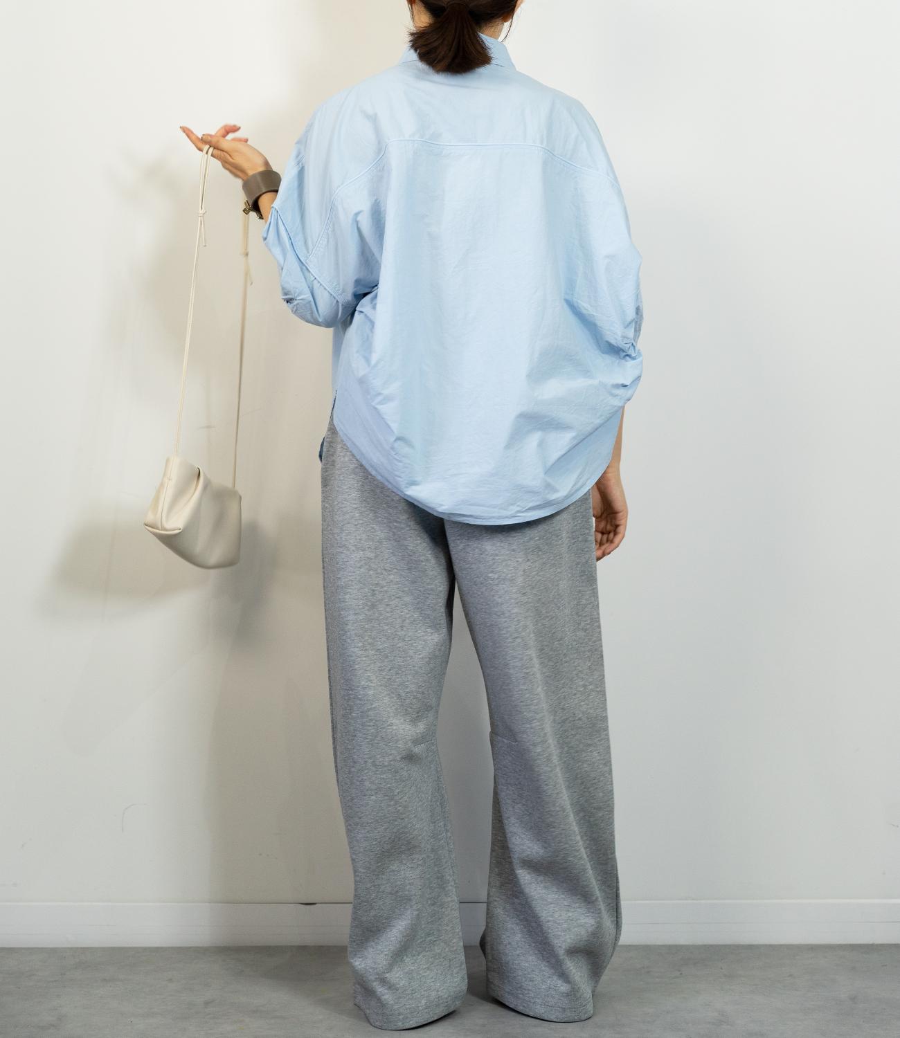 ギャザースリーブ半袖シャツ