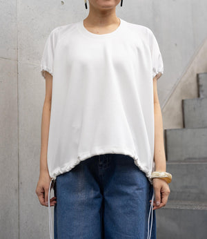 異素材切り替えドロストラグランカットソー