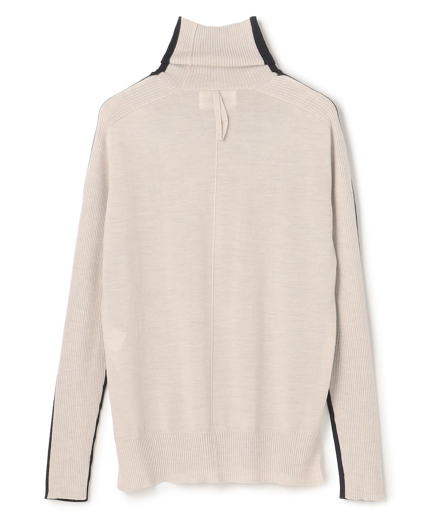 LA MONNAIE / バイカラーウールタートルニット