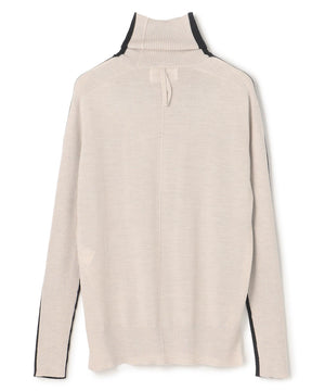 LA MONNAIE / バイカラーウールタートルニット