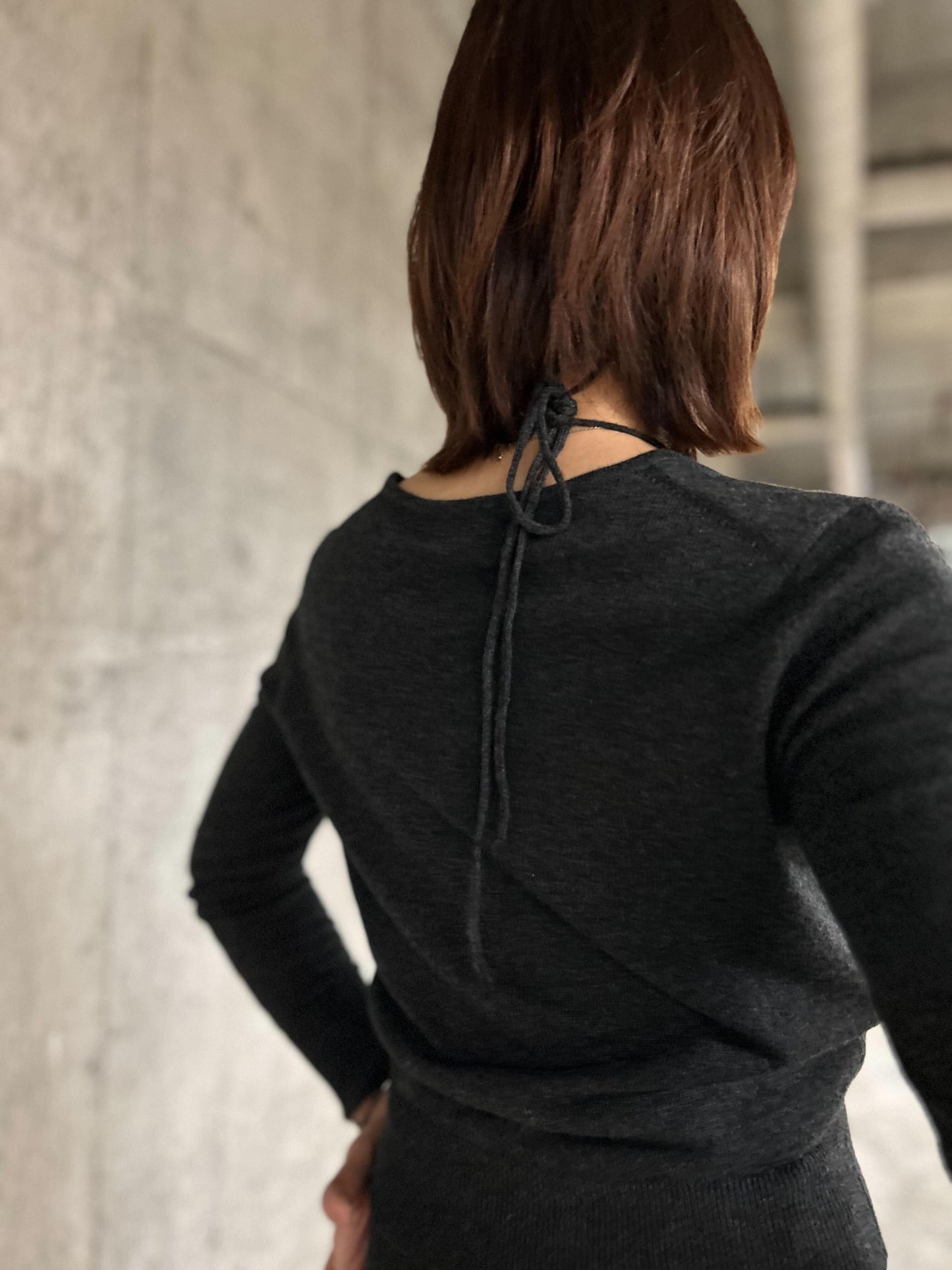 ホルターネックニットアンサンブル