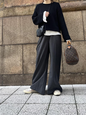 リネンワイドスラックス