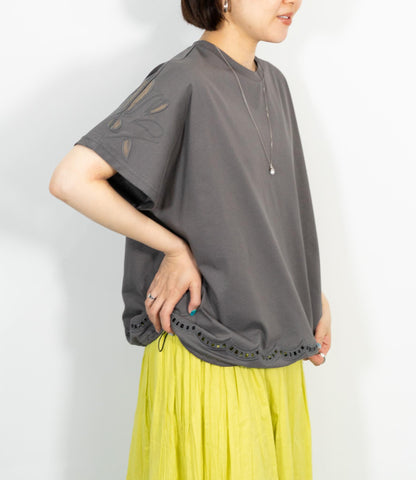 カッティンググドロストTシャツ