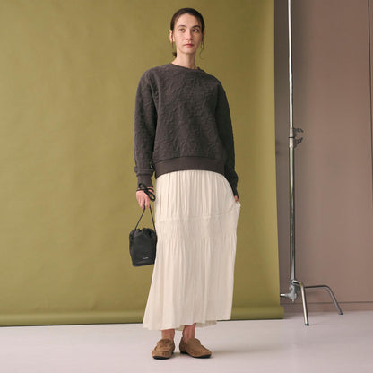 【WEB限定】シャーリング キリカエ フレアスカート