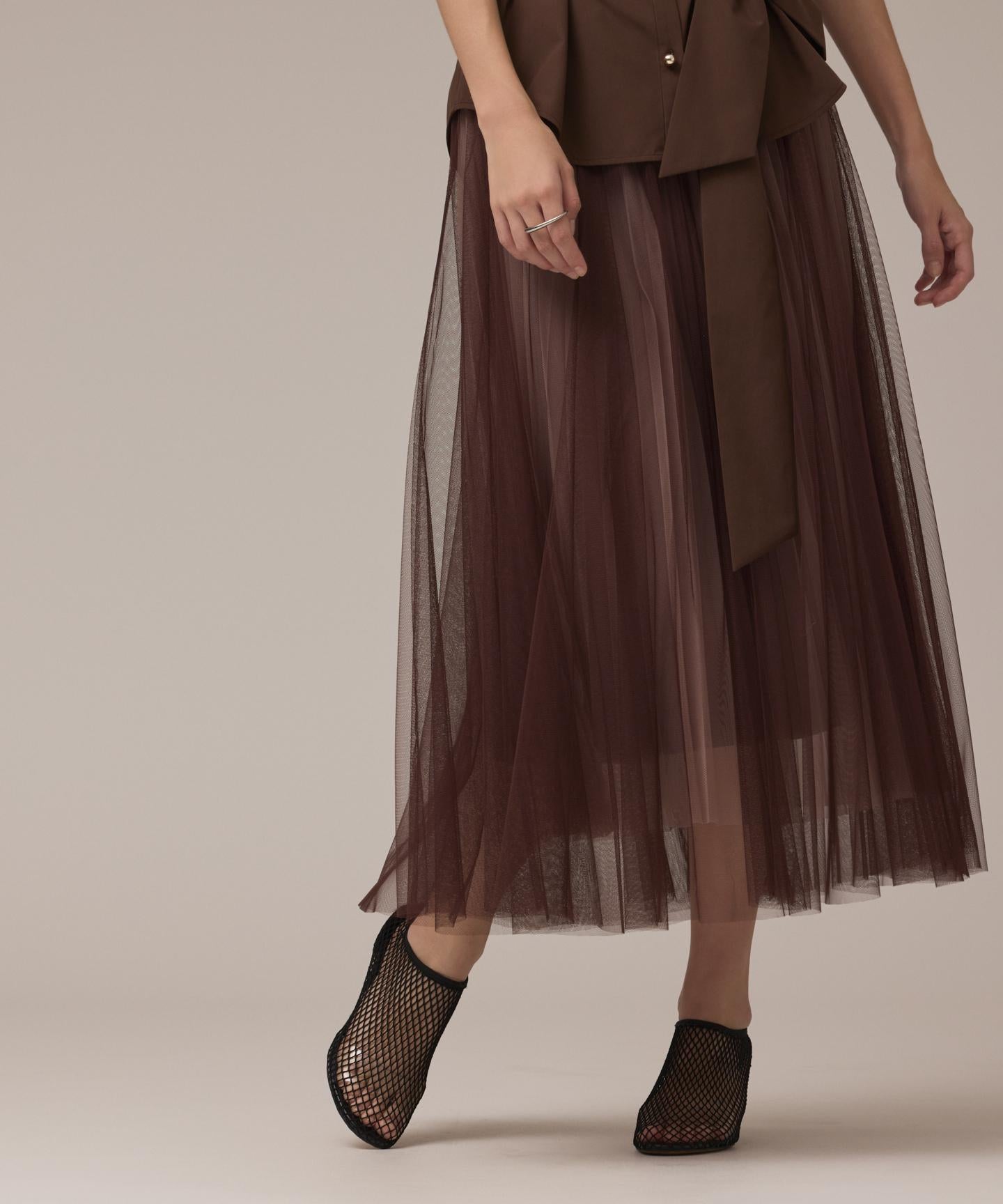 チュールリバーシブルスカート