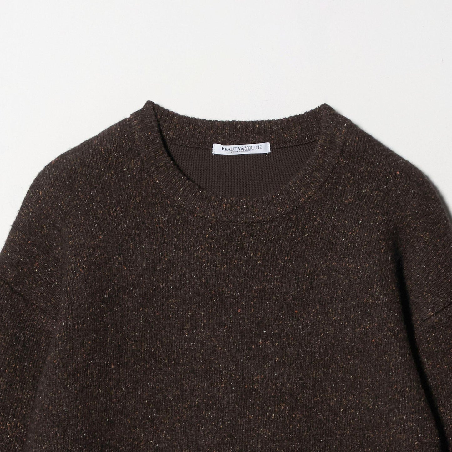 ウールブレンド シルクネップ ニットプルオーバー