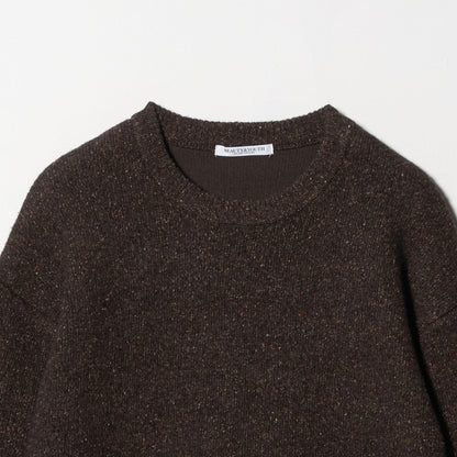 ウールブレンド シルクネップ ニットプルオーバー