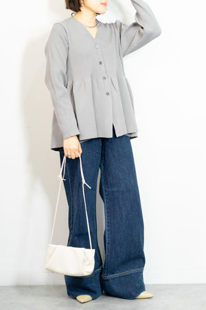 スポンディッシュペプラムカーディガン