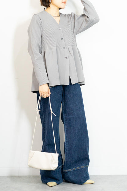 スポンディッシュペプラムカーディガン