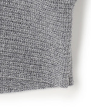 ウールカシミヤチャンキー クロップド スキッパーニット