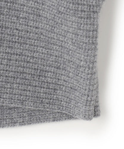 ウールカシミヤチャンキー クロップド スキッパーニット