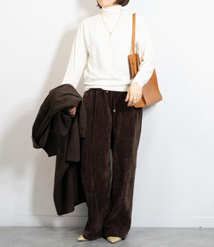 起毛ピンタックイージーパンツ