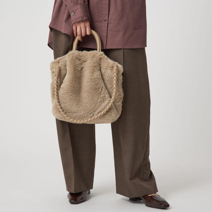 フェイクファー2WAY トートバッグ / ショルダーバッグ