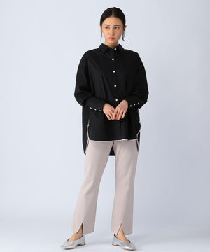 スリットパンツ