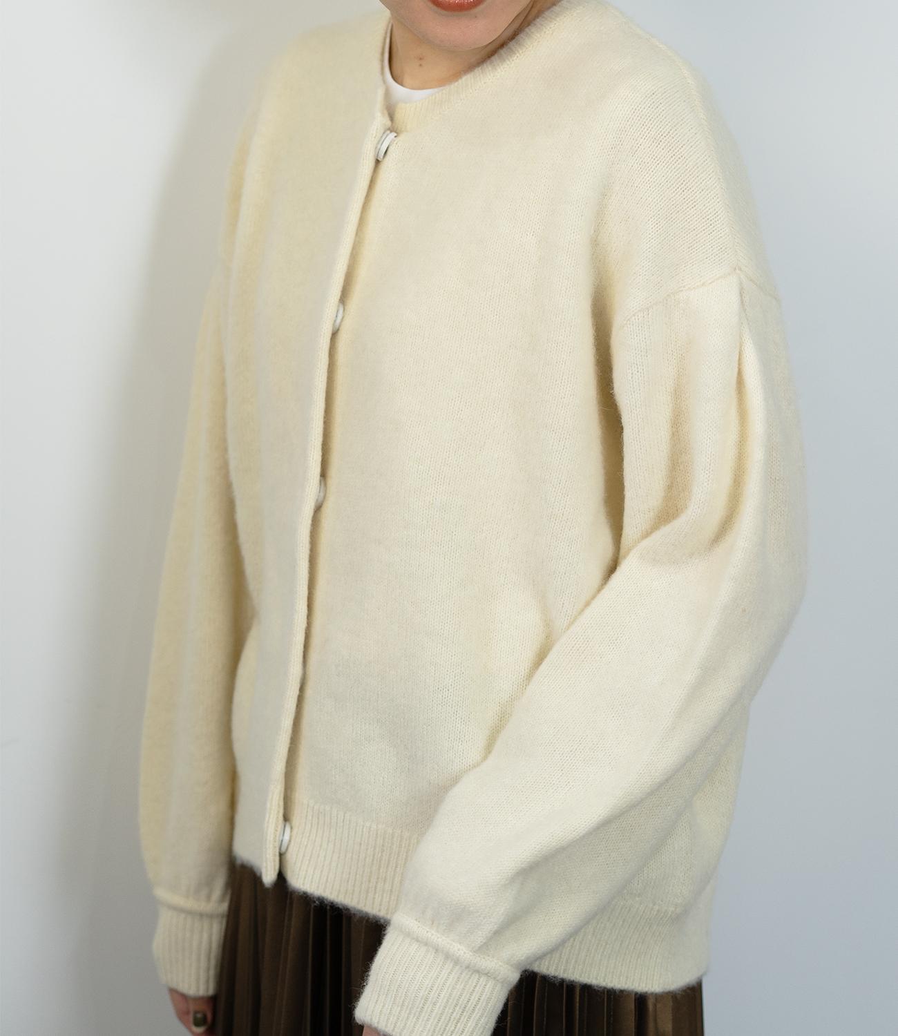 フォックス混カーブカーディガン