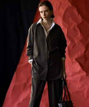 スエーディーサテン ワイド パンツ