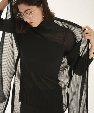 シアーニット コンビトップス