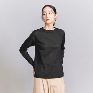 コットンナイロン天竺 シアー クルーネック Tシャツ