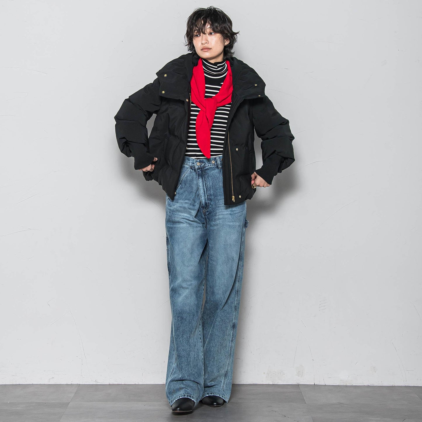 リブタートルニットプルオーバー≪手洗い可能≫