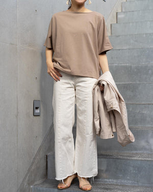 半袖コクーンカットソー