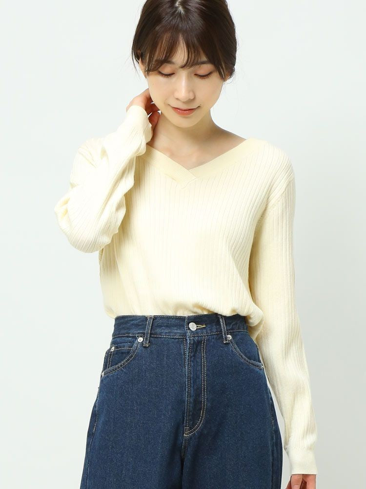 Vﾈｯｸﾜｲﾄﾞﾘﾌﾞ長袖