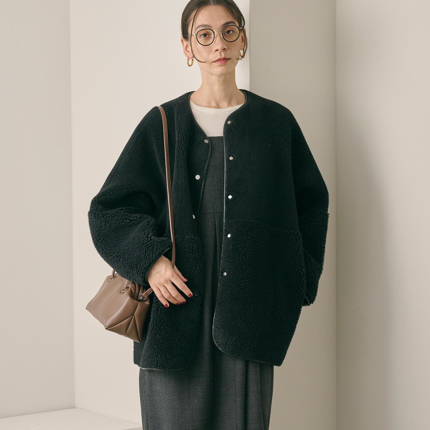 【WEB限定】ボア×フェイクムートン リバーシブルジャケット