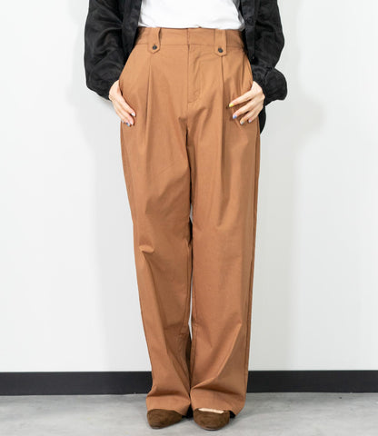 ストレッチリネンストレートパンツ