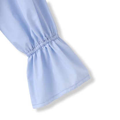 襟フリルブラウス≪洗濯機で洗える≫