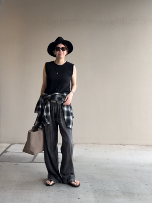 コットンチェックシャツ