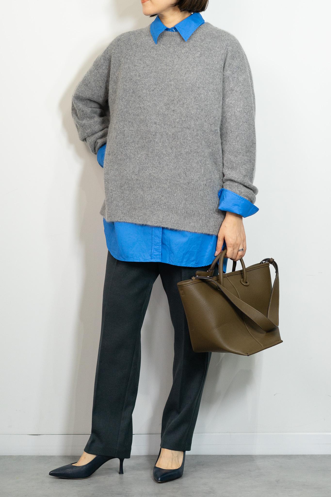 FOX混バックスリットオーバーニット