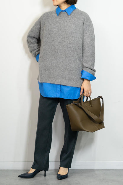 FOX混バックスリットオーバーニット