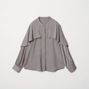 【WEB限定 Wardrobe DAILY MINIMAL】フリルレイヤーブラウス ウォッシャブル