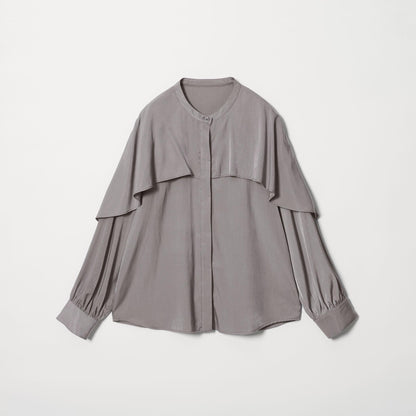 【WEB限定 Wardrobe DAILY MINIMAL】フリルレイヤーブラウス ウォッシャブル