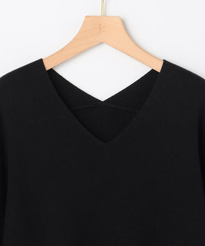 レースモチーフニットプルオーバー