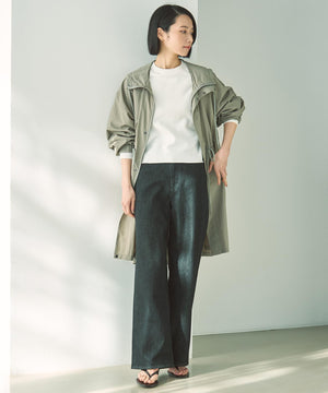 撥水 ワイドストレートデニム