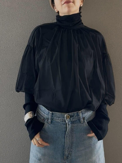 チュールブラウスキャミソールセット