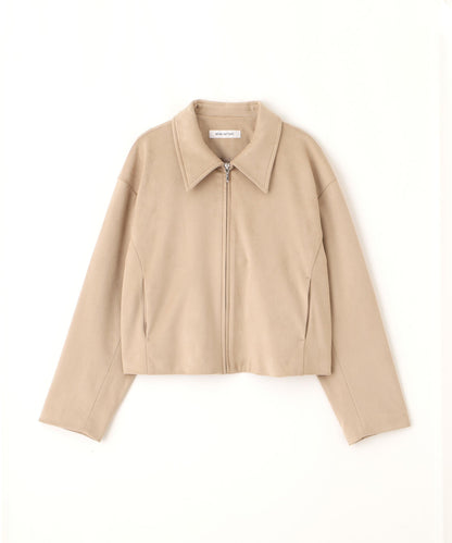 ステンカラーフェイクスエードブルゾン